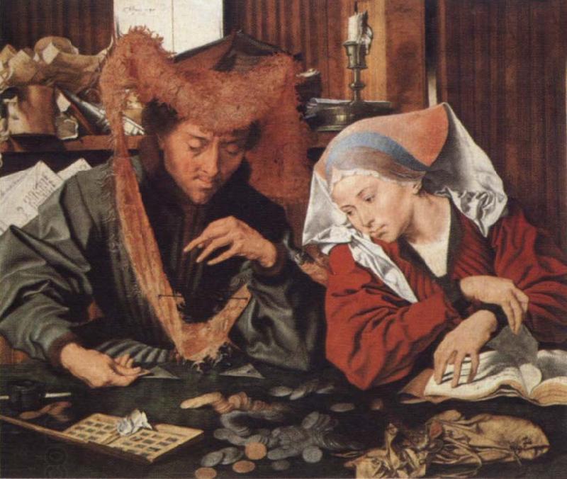 Marinus van Reymerswaele Money-changer and his wife China oil painting art